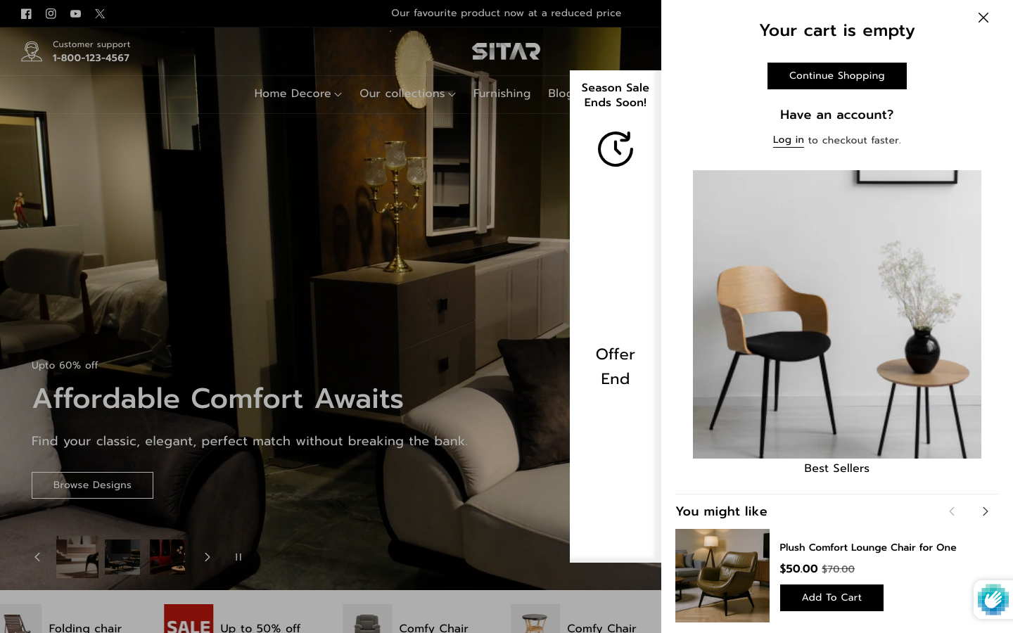 Cart → panel opened — Navi+ on the Sitar Shopify theme Cart → panel opened — Navi+ on the Sitar Shopify theme