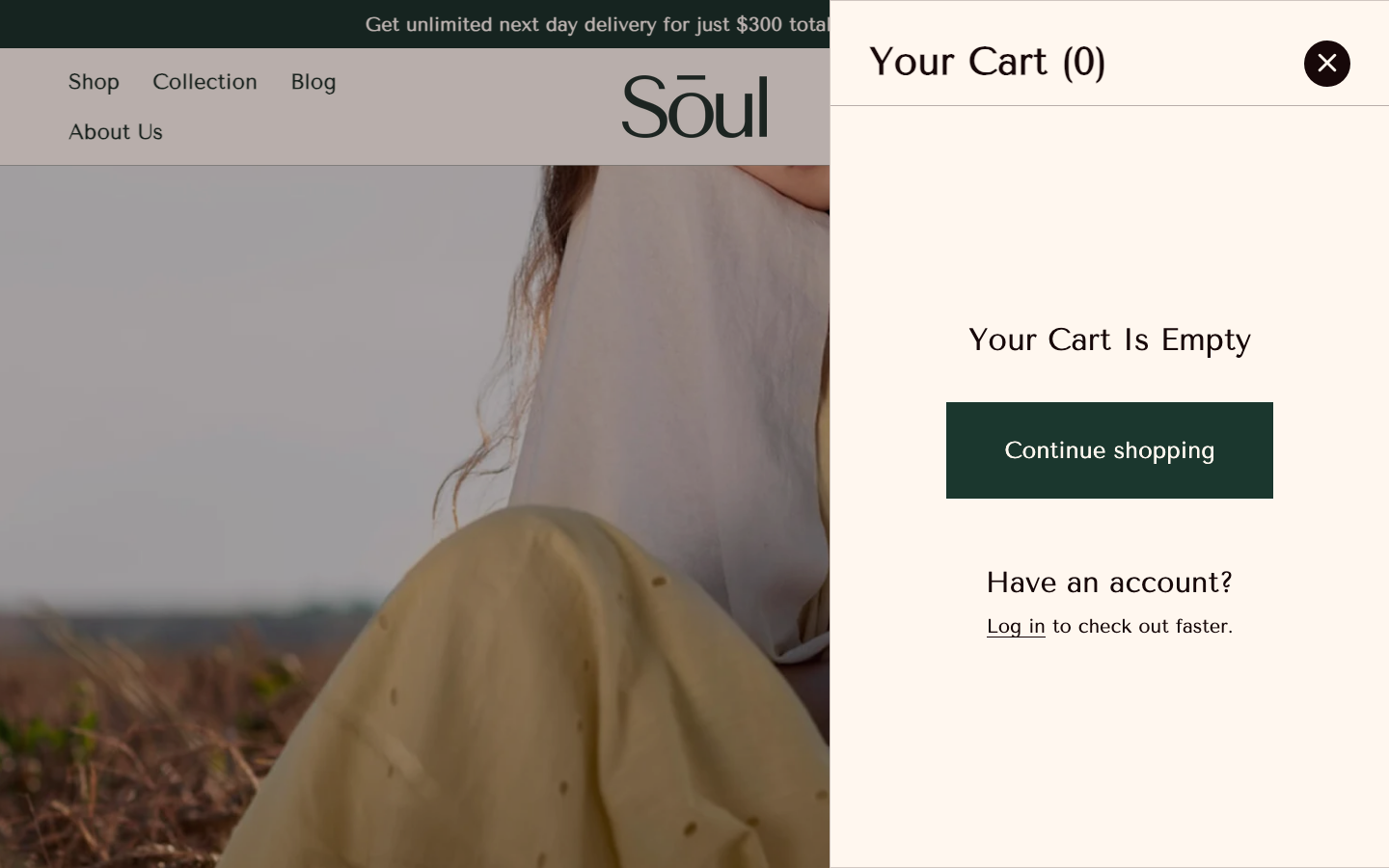 Cart → panel opened — Navi+ on the Soul Shopify theme Cart → panel opened — Navi+ on the Soul Shopify theme