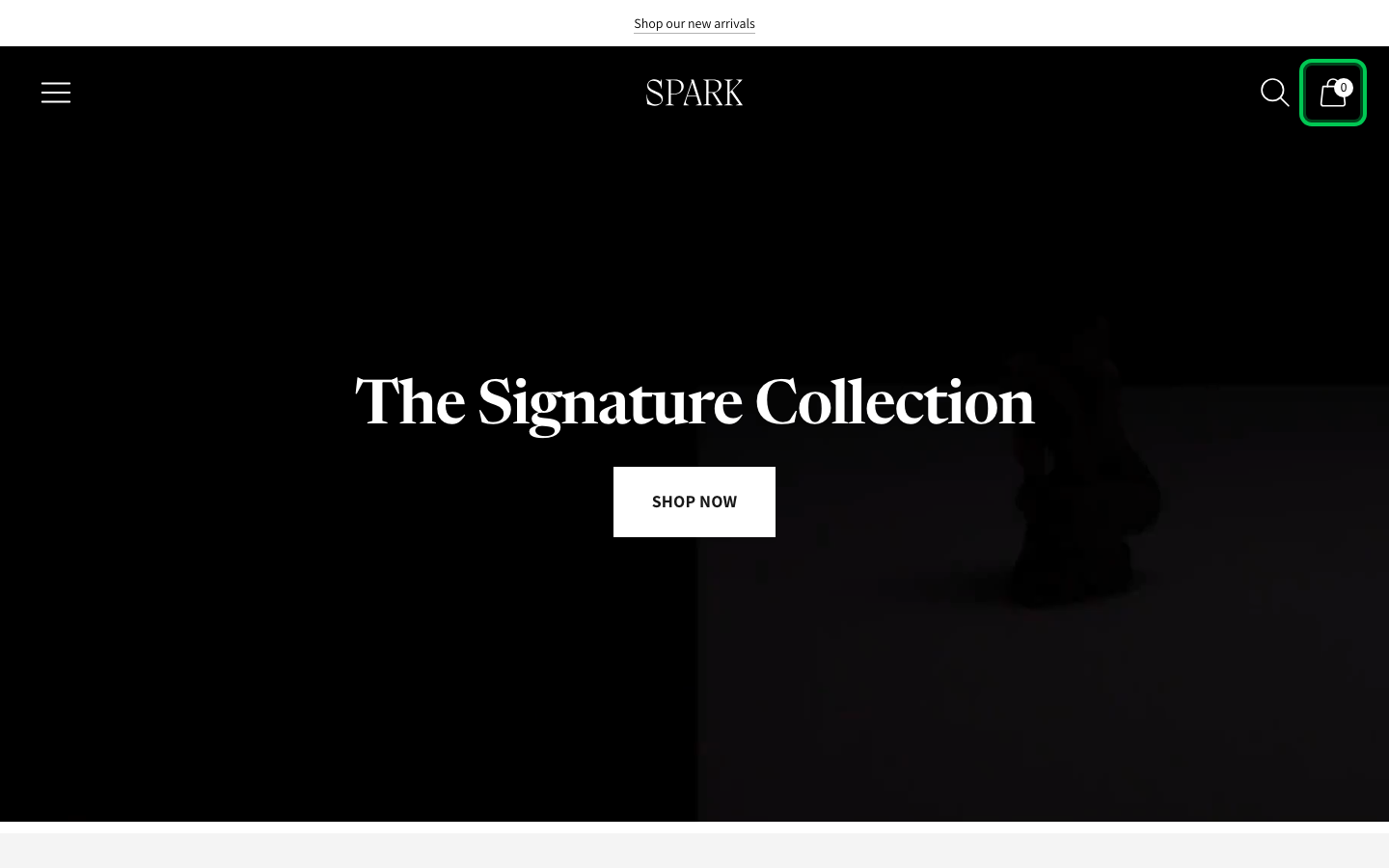 Cart → panel opened — Navi+ on the Spark Shopify theme Cart → panel opened — Navi+ on the Spark Shopify theme