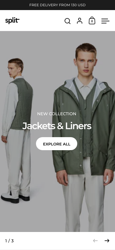 Cart → panel opened — Navi+ on the Split Shopify theme