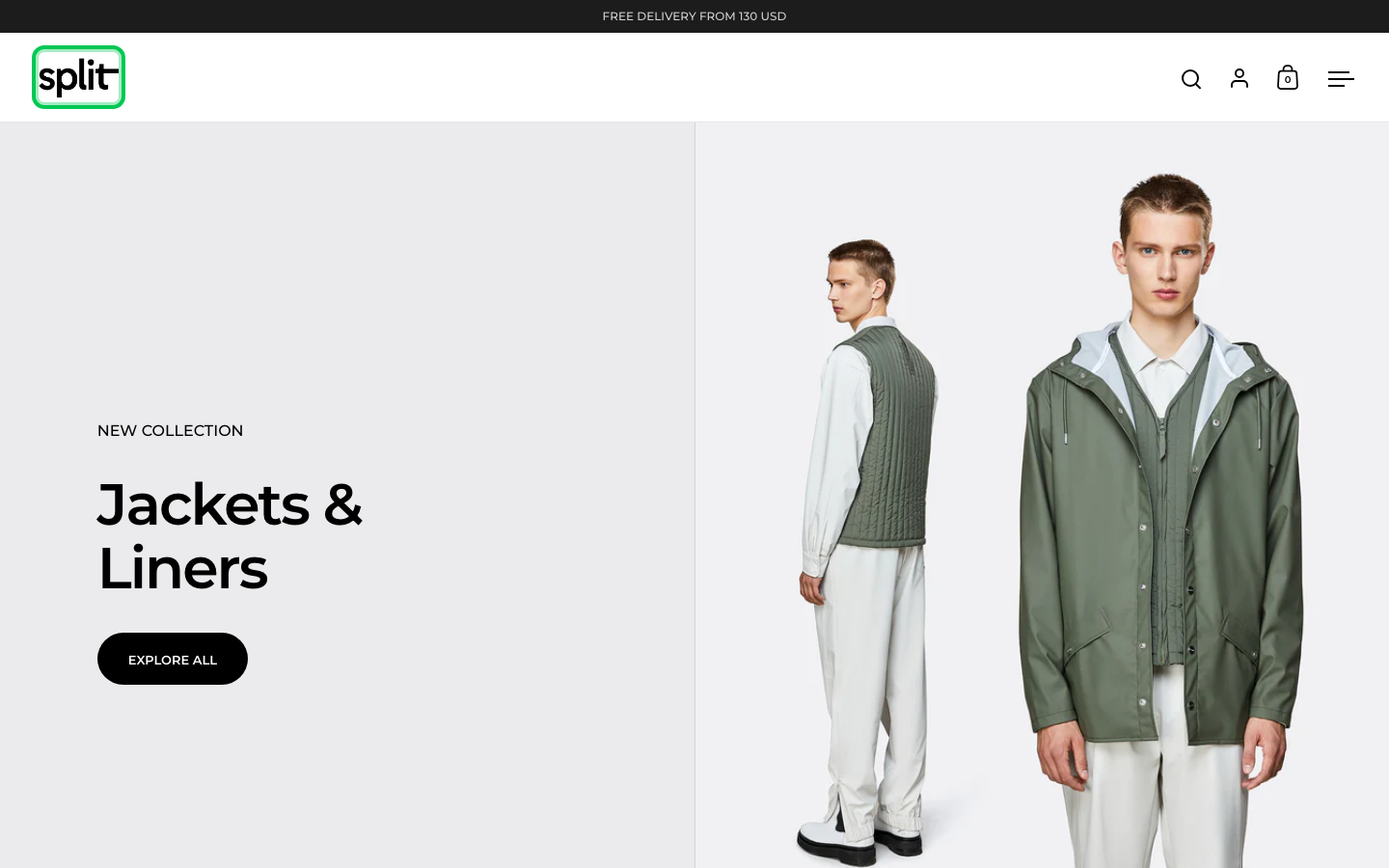 Cart → panel opened — Navi+ on the Split Shopify theme