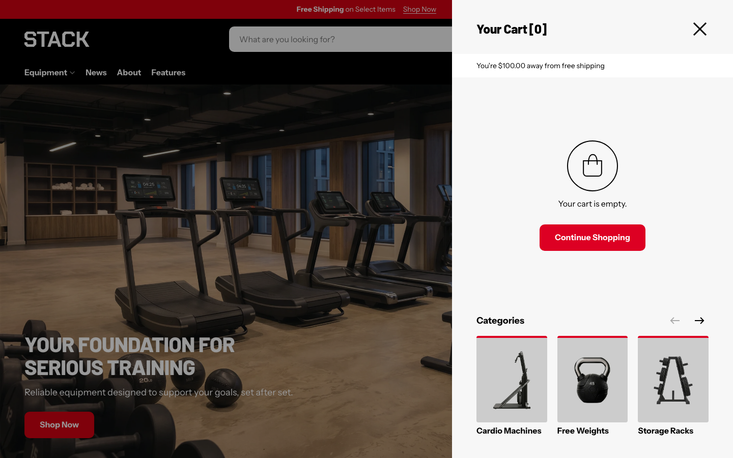 Cart → panel opened — Navi+ on the Stack Shopify theme Cart → panel opened — Navi+ on the Stack Shopify theme