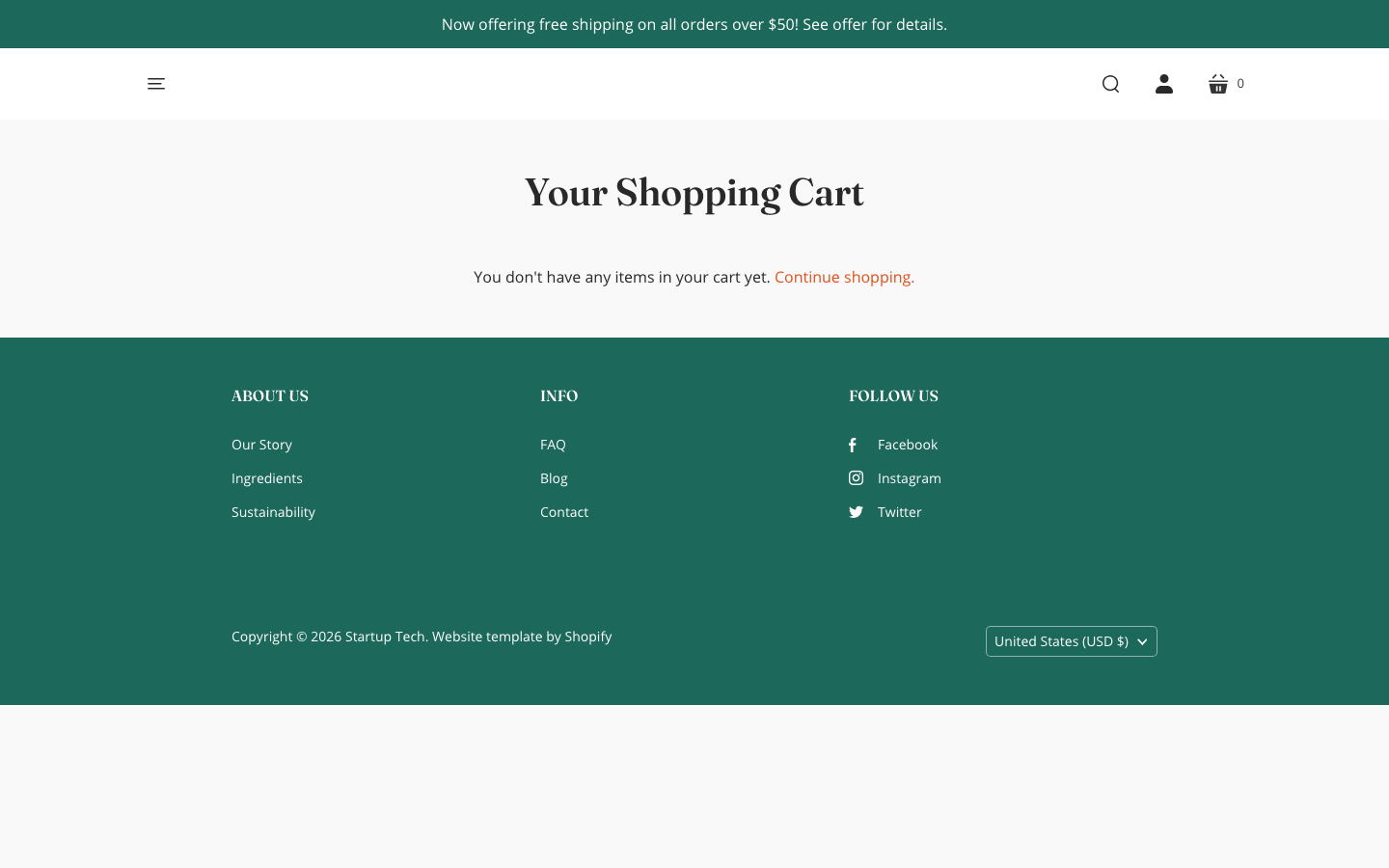 Cart → panel opened — Navi+ on the Startup Shopify theme Cart → panel opened — Navi+ on the Startup Shopify theme