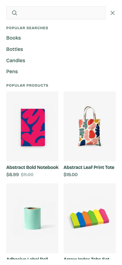 Search → panel opened — Navi+ on the Stockist Shopify theme Search → panel opened — Navi+ on the Stockist Shopify theme