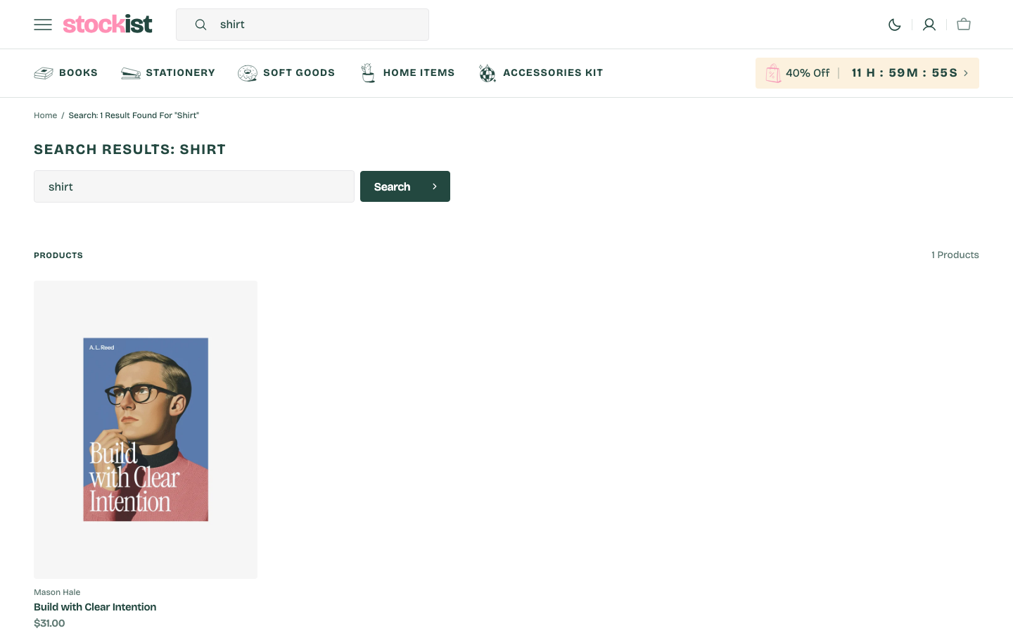Search → panel opened — Navi+ on the Stockist Shopify theme Search → panel opened — Navi+ on the Stockist Shopify theme