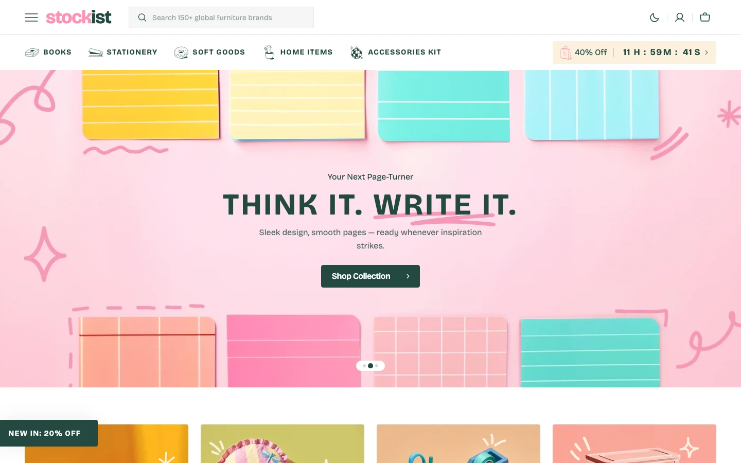 Navi+ Mega Menu replacing the desktop menu on the Stockist Shopify theme Navi+ Mega Menu replacing the desktop menu on the Stockist Shopify theme