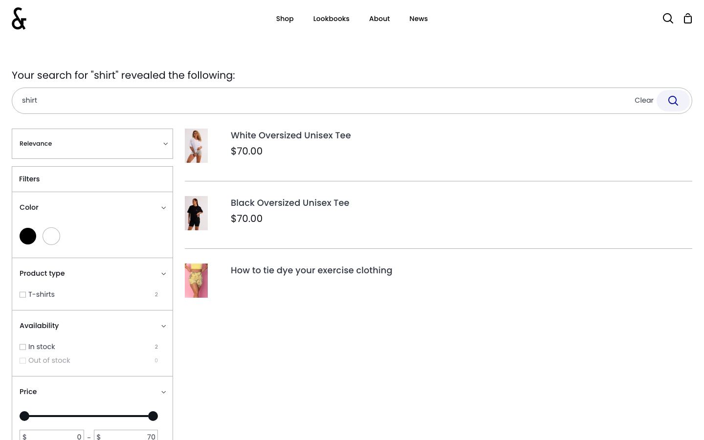 Search → panel opened — Navi+ on the Story Shopify theme Search → panel opened — Navi+ on the Story Shopify theme