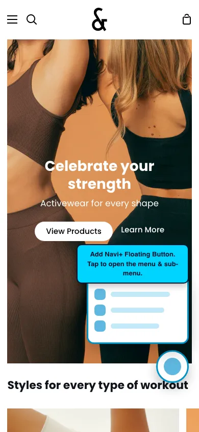 Navi+ FAB on the Story Shopify theme