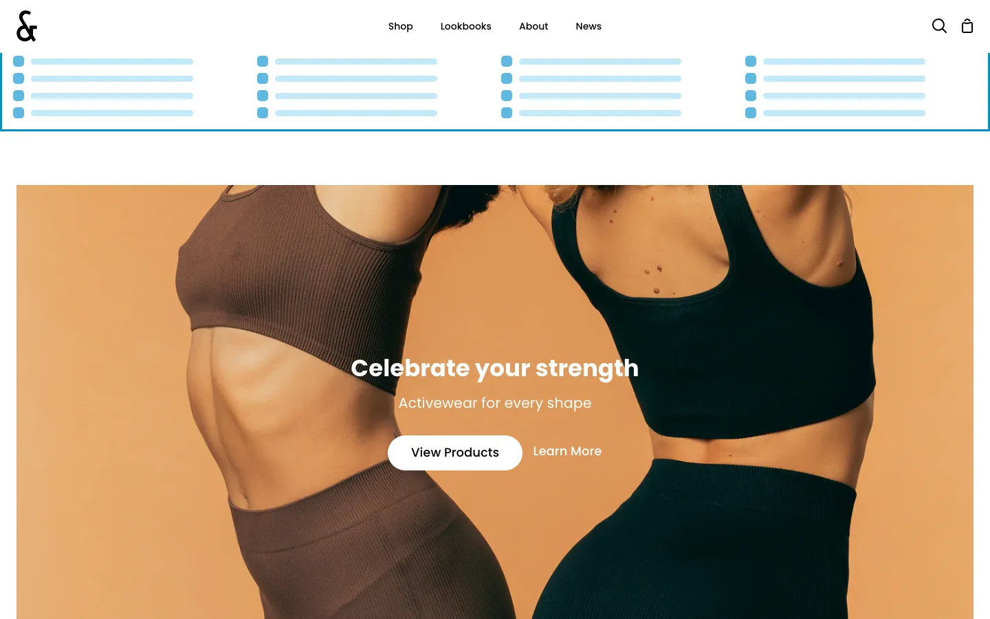Navi+ Mega Menu inserted below the header on the Story Shopify theme