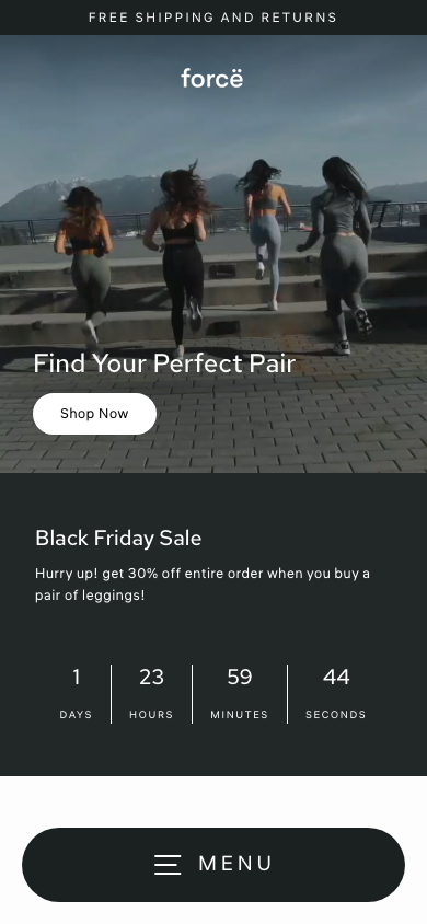 Hamburger → panel opened — Navi+ on the Streamline Shopify theme Hamburger → panel opened — Navi+ on the Streamline Shopify theme