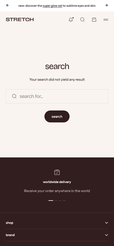 Search → panel opened — Navi+ on the Stretch Shopify theme Search → panel opened — Navi+ on the Stretch Shopify theme