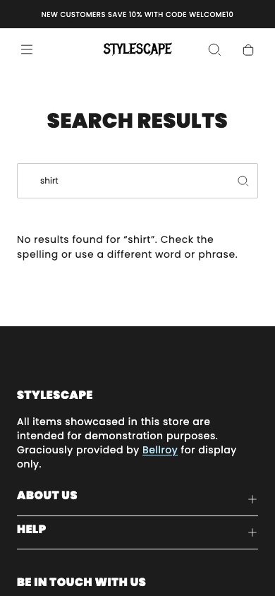 Search → panel opened — Navi+ on the Stylescape Shopify theme Search → panel opened — Navi+ on the Stylescape Shopify theme
