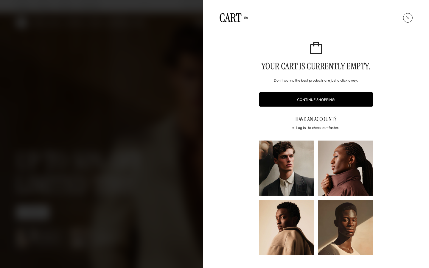 Cart → panel opened — Navi+ on the Supreme Shopify theme