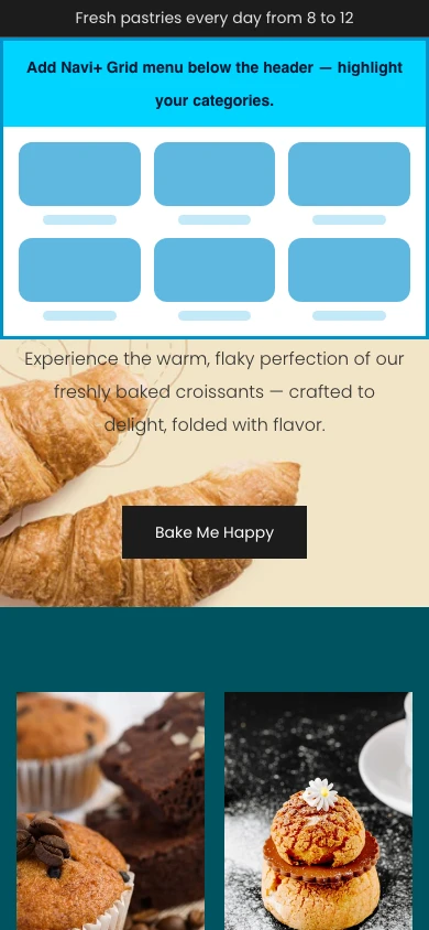 Navi+ Grid Menu on the Sweet Shopify theme Navi+ Grid Menu on the Sweet Shopify theme