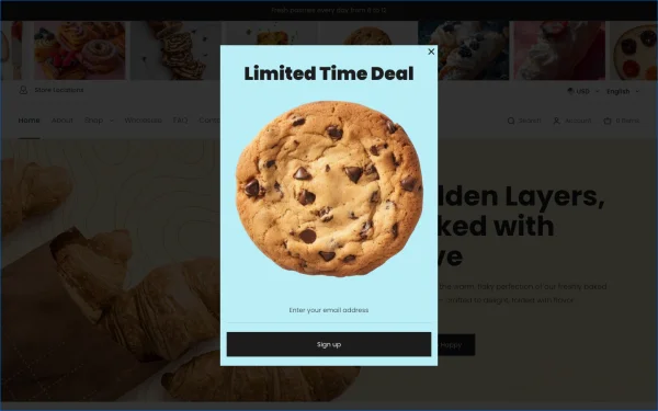 Full-page desktop screenshot of Shopify Sweet theme demo store