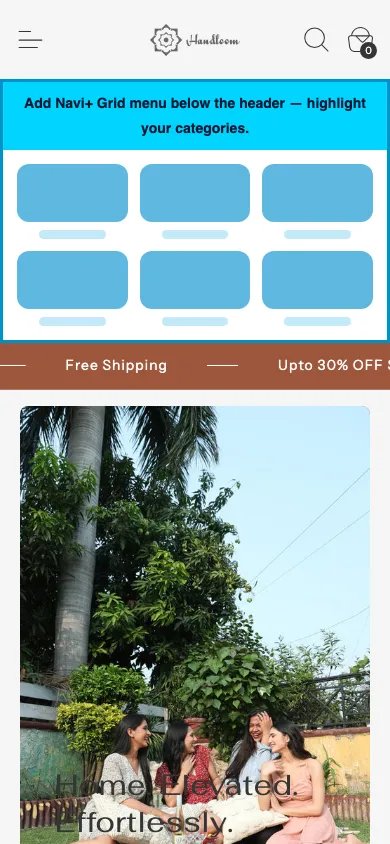 Navi+ Grid Menu on the Swiss Shopify theme Navi+ Grid Menu on the Swiss Shopify theme
