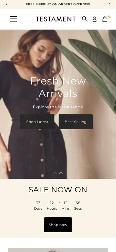 Hamburger → panel opened — Navi+ on the Testament Shopify theme Hamburger → panel opened — Navi+ on the Testament Shopify theme