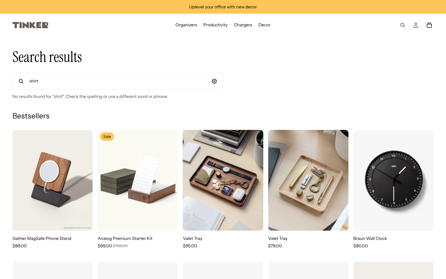 Search → panel opened — Navi+ on the Tinker Shopify theme Search → panel opened — Navi+ on the Tinker Shopify theme