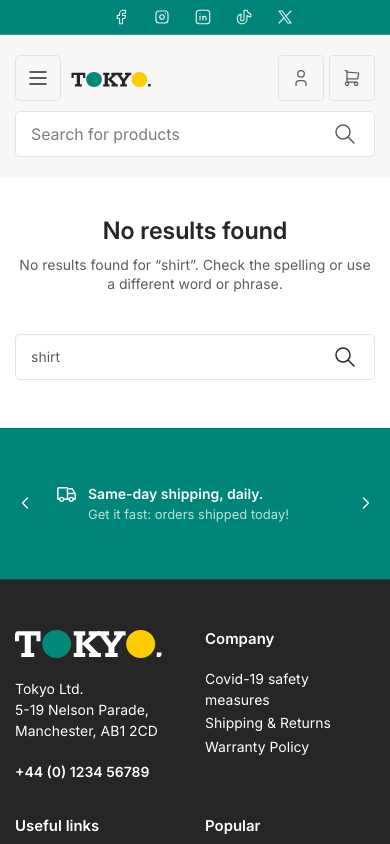 Search → panel opened — Navi+ on the Tokyo Shopify theme Search → panel opened — Navi+ on the Tokyo Shopify theme