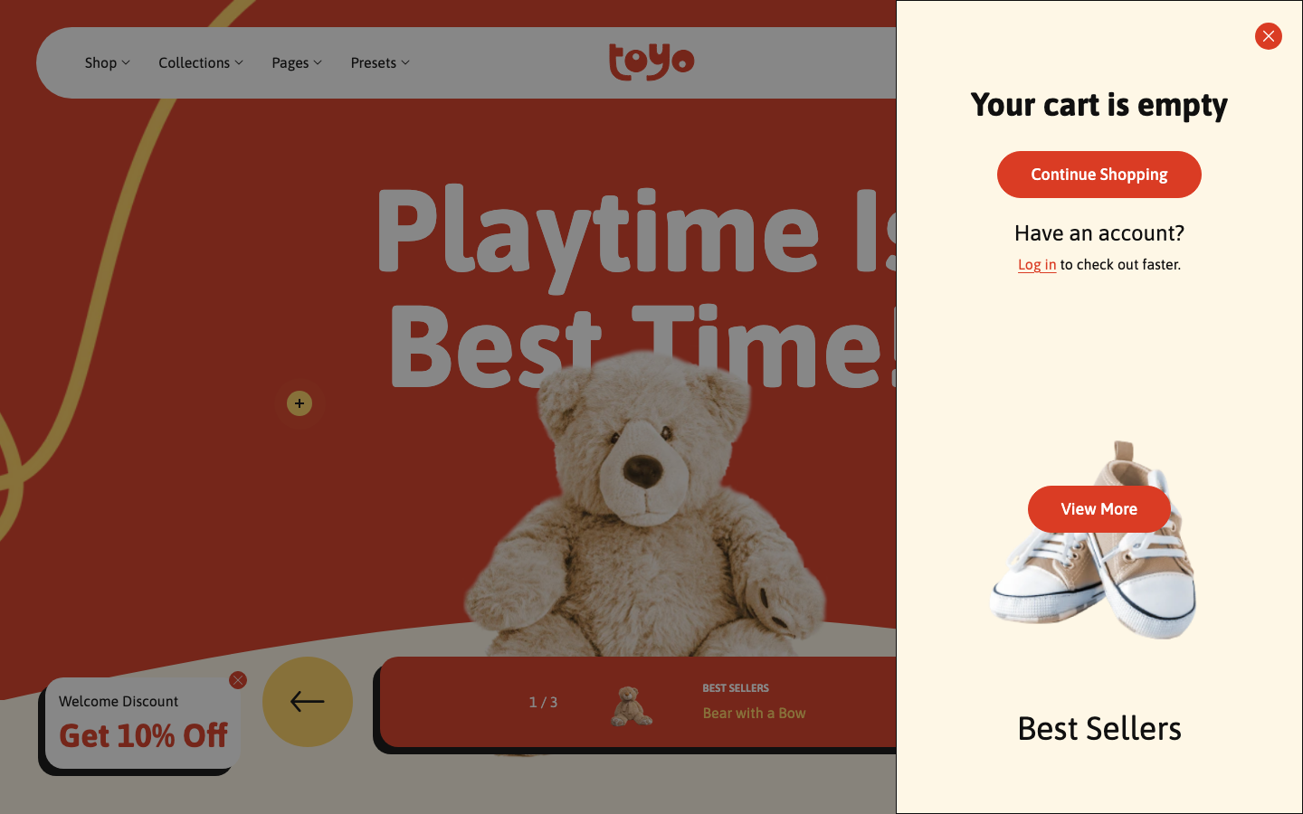 Cart → panel opened — Navi+ on the Toyo Shopify theme Cart → panel opened — Navi+ on the Toyo Shopify theme