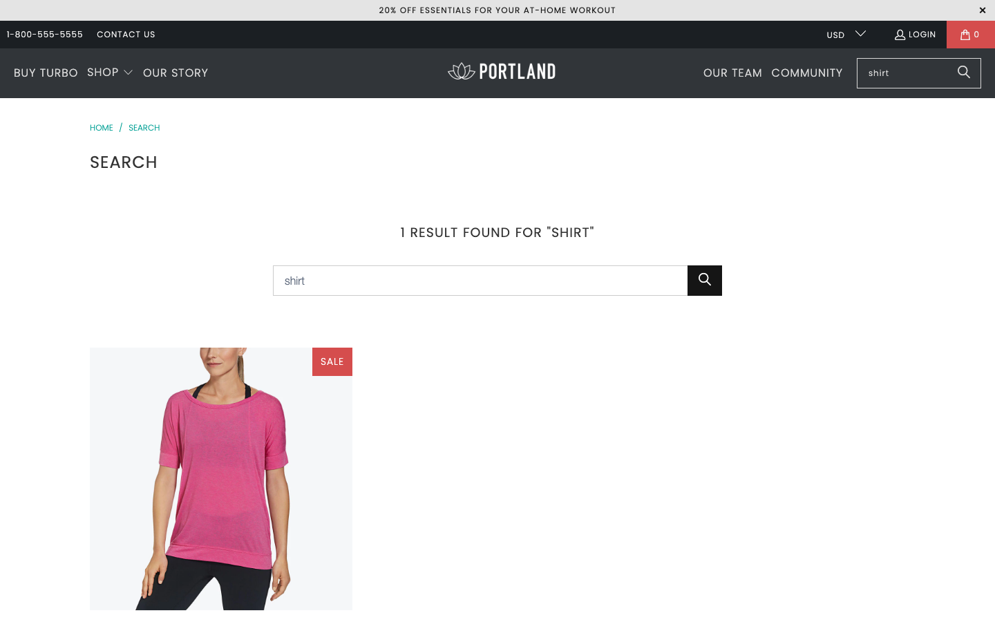 Search → panel opened — Navi+ on the Turbo Shopify theme