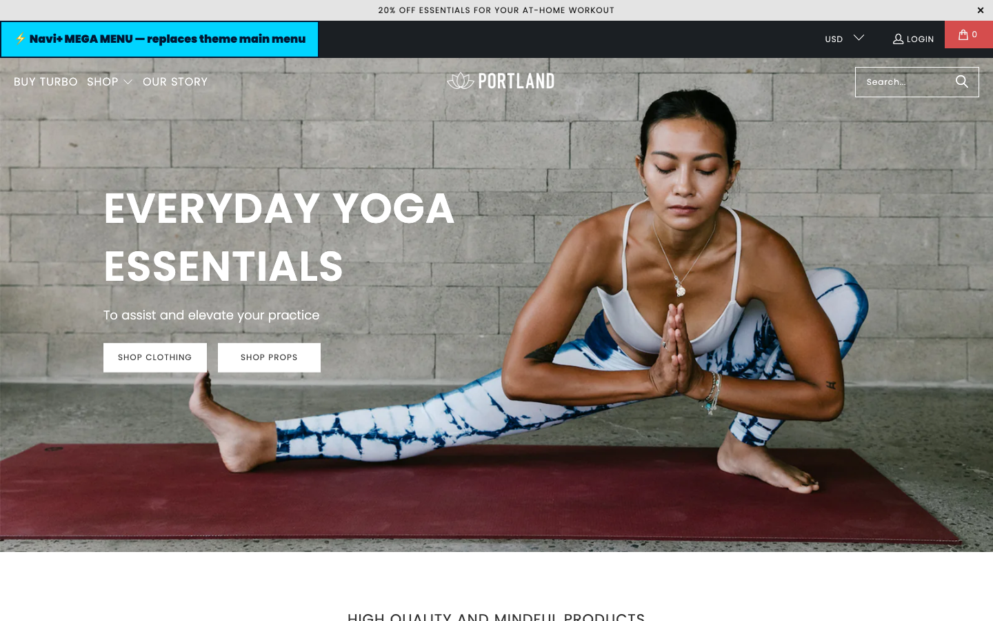Replace main menu — Navi+ on the Turbo Shopify theme
