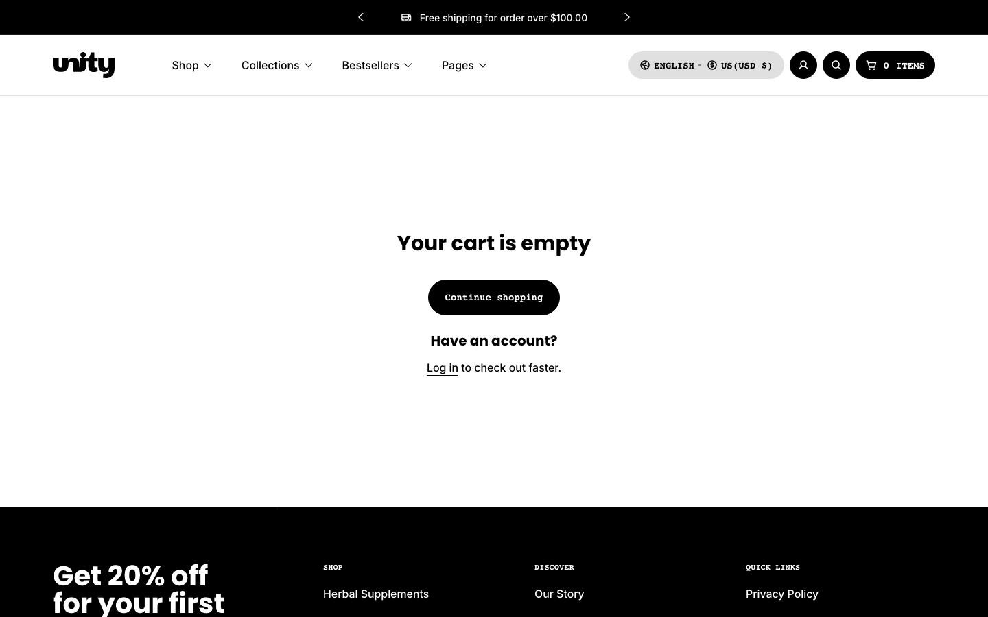 Cart → panel opened — Navi+ on the Unity Shopify theme Cart → panel opened — Navi+ on the Unity Shopify theme