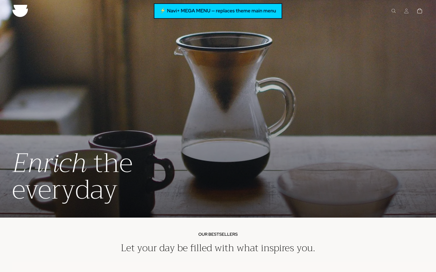 Replace main menu — Navi+ on the Vessel Shopify theme Replace main menu — Navi+ on the Vessel Shopify theme