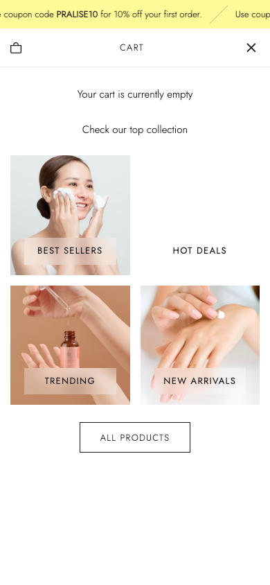 Cart → panel opened — Navi+ on the Vetro Shopify theme