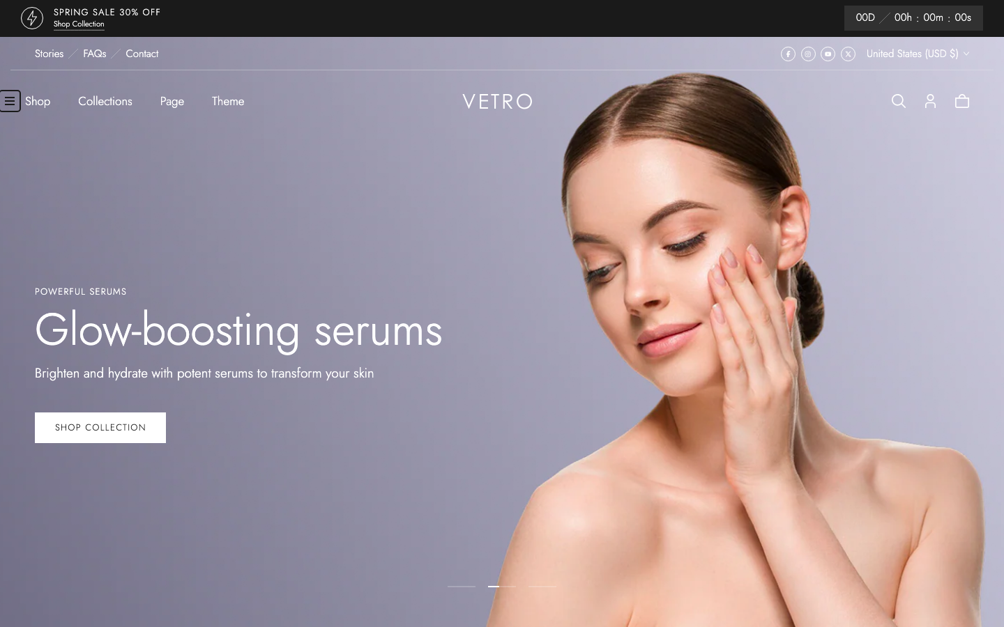 Icon before logo — Navi+ on the Vetro Shopify theme