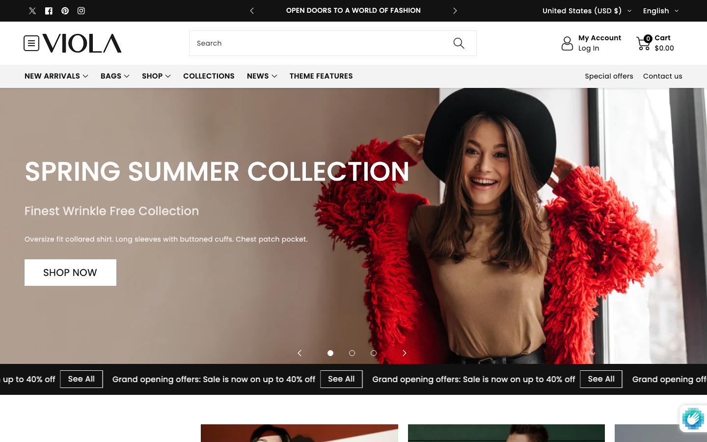 Icon before logo — Navi+ on the Viola Shopify theme