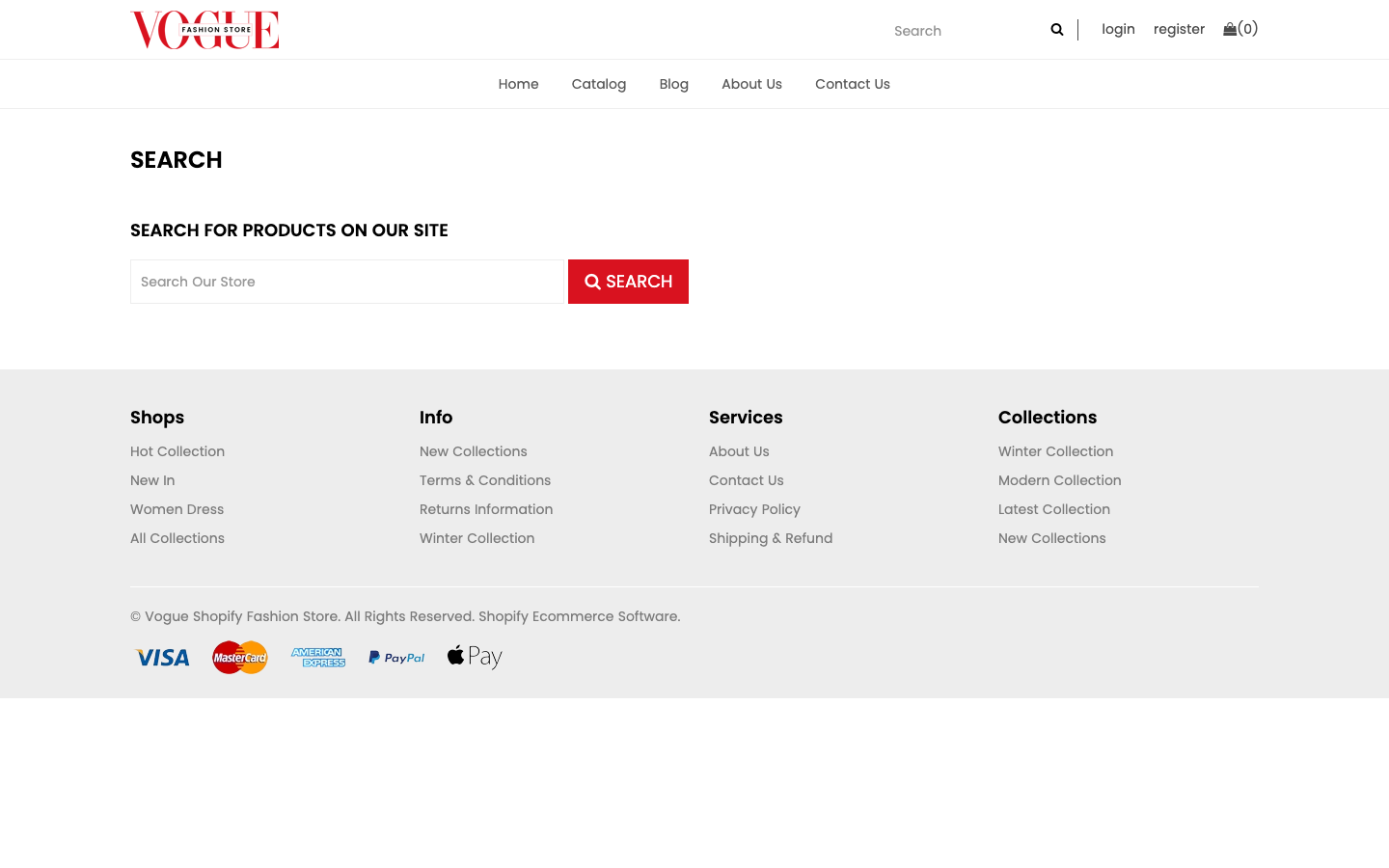 Search → panel opened — Navi+ on the Vogue Shopify theme Search → panel opened — Navi+ on the Vogue Shopify theme