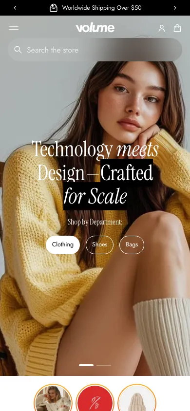 Navi+ Grid Menu on the Volume Shopify theme Navi+ Grid Menu on the Volume Shopify theme