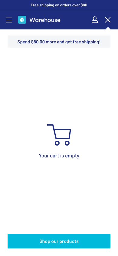 Cart → panel opened — Navi+ on the Warehouse Shopify theme Cart → panel opened — Navi+ on the Warehouse Shopify theme