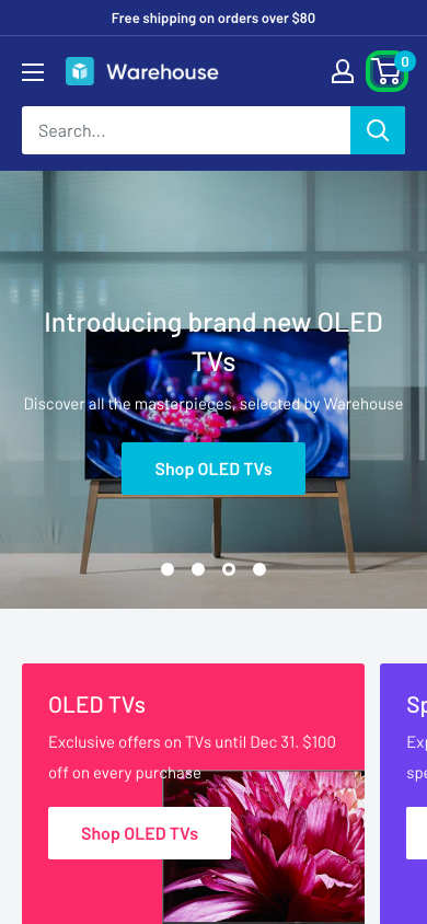 Cart → panel opened — Navi+ on the Warehouse Shopify theme Cart → panel opened — Navi+ on the Warehouse Shopify theme