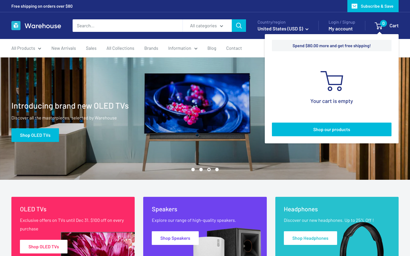 Cart → panel opened — Navi+ on the Warehouse Shopify theme Cart → panel opened — Navi+ on the Warehouse Shopify theme