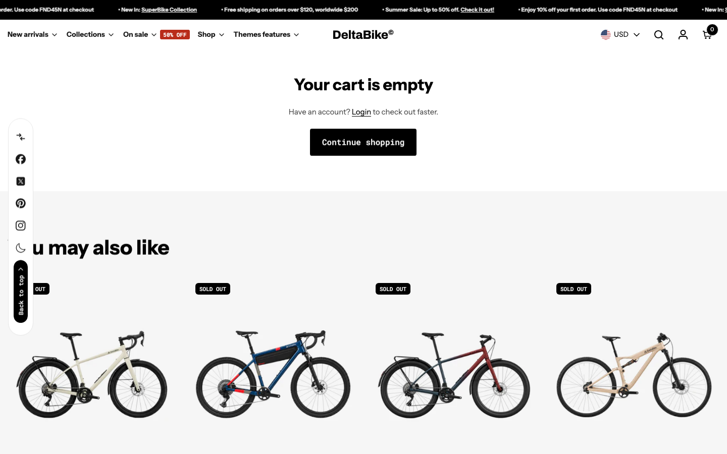 Cart → panel opened — Navi+ on the Wave Shopify theme
