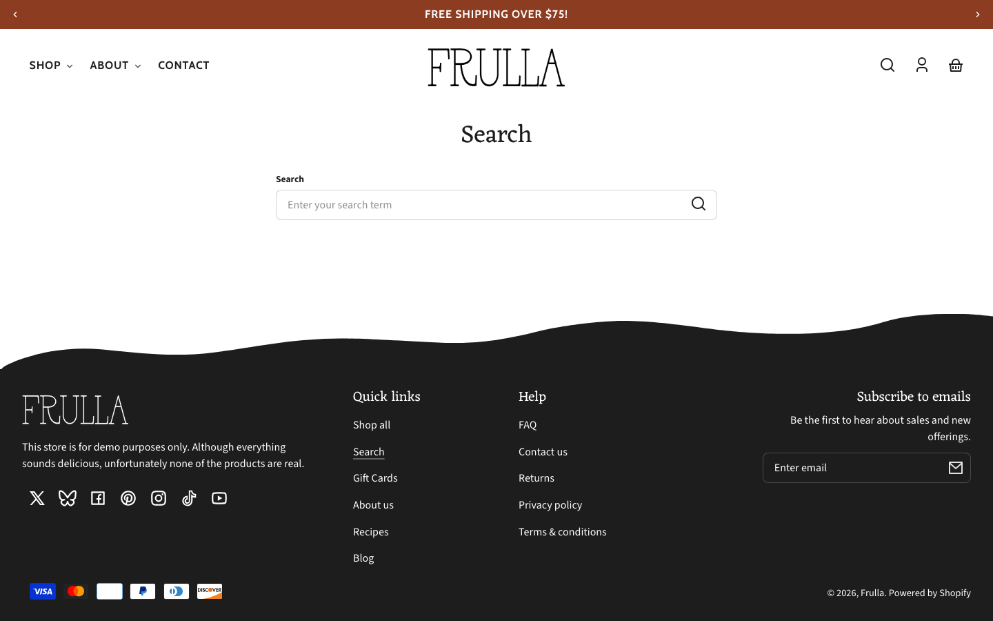 Search → panel opened — Navi+ on the Whisk Shopify theme