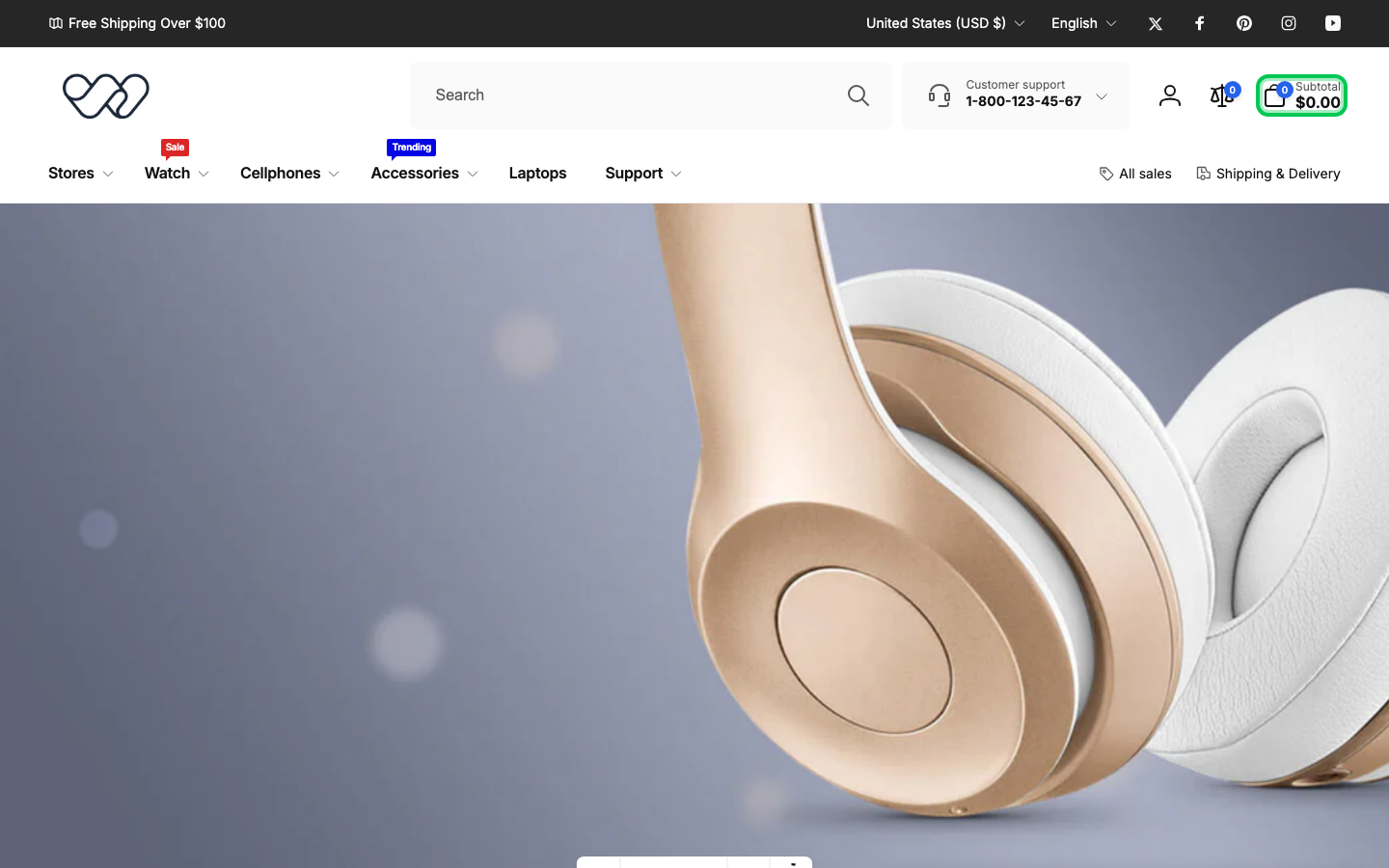 Cart → panel opened — Navi+ on the Woodstock Shopify theme