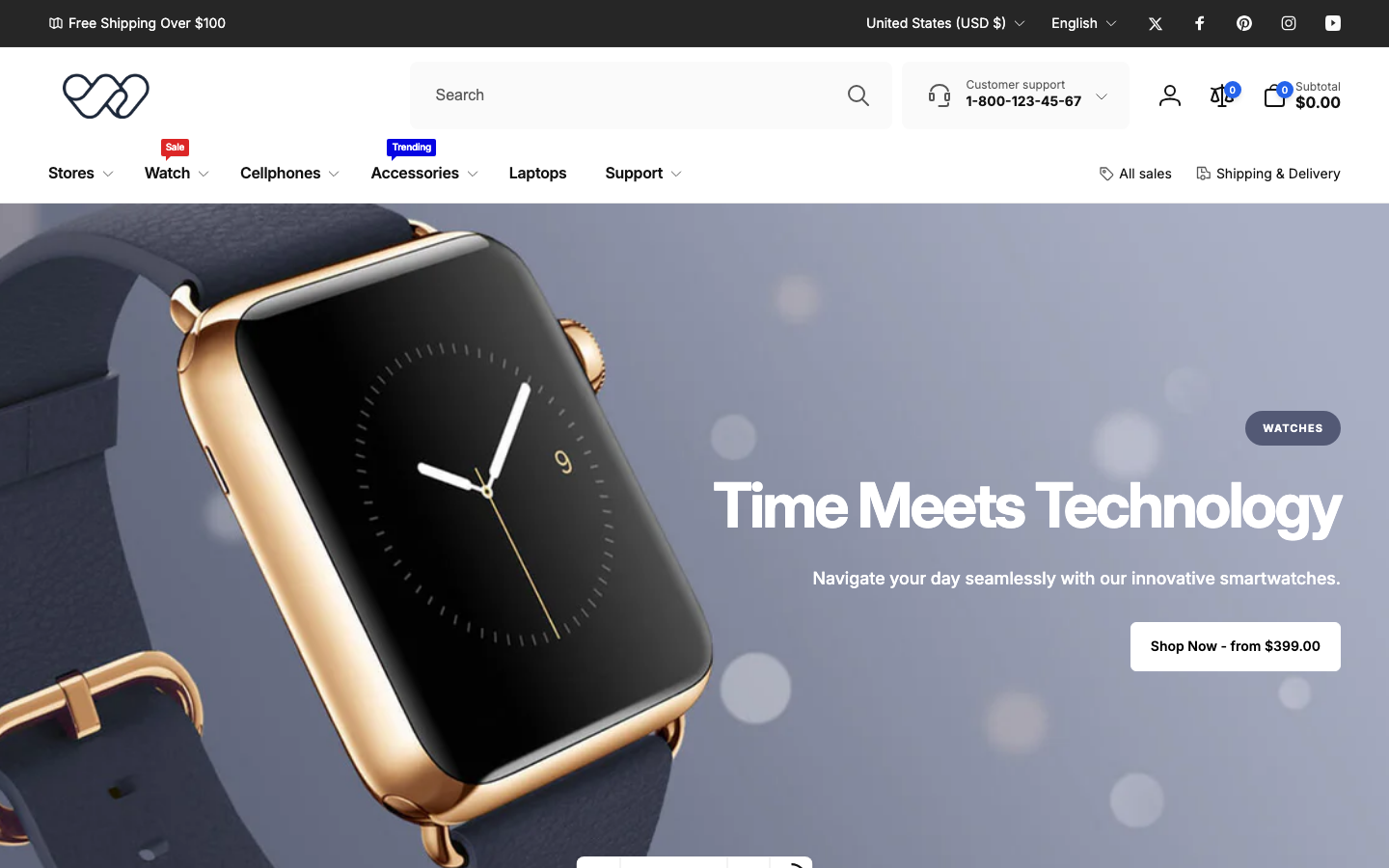 Replace main menu — Navi+ on the Woodstock Shopify theme
