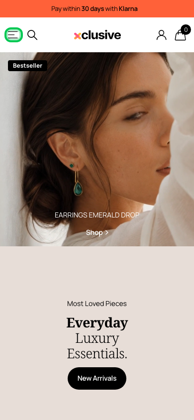 Hamburger → panel opened — Navi+ on the Xclusive Shopify theme Hamburger → panel opened — Navi+ on the Xclusive Shopify theme