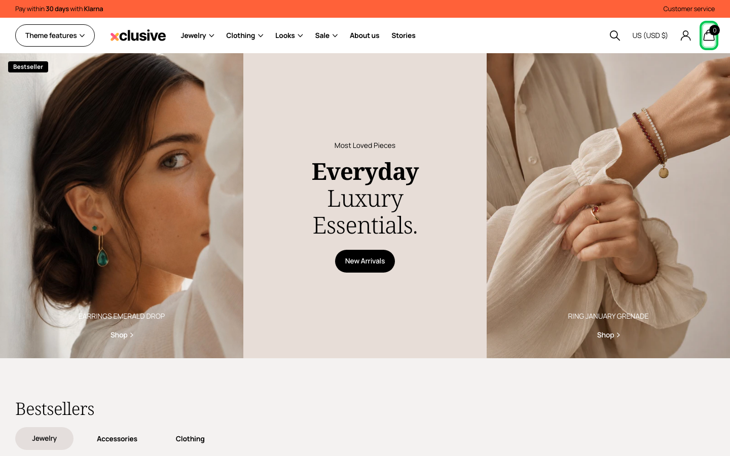 Cart → panel opened — Navi+ on the Xclusive Shopify theme Cart → panel opened — Navi+ on the Xclusive Shopify theme