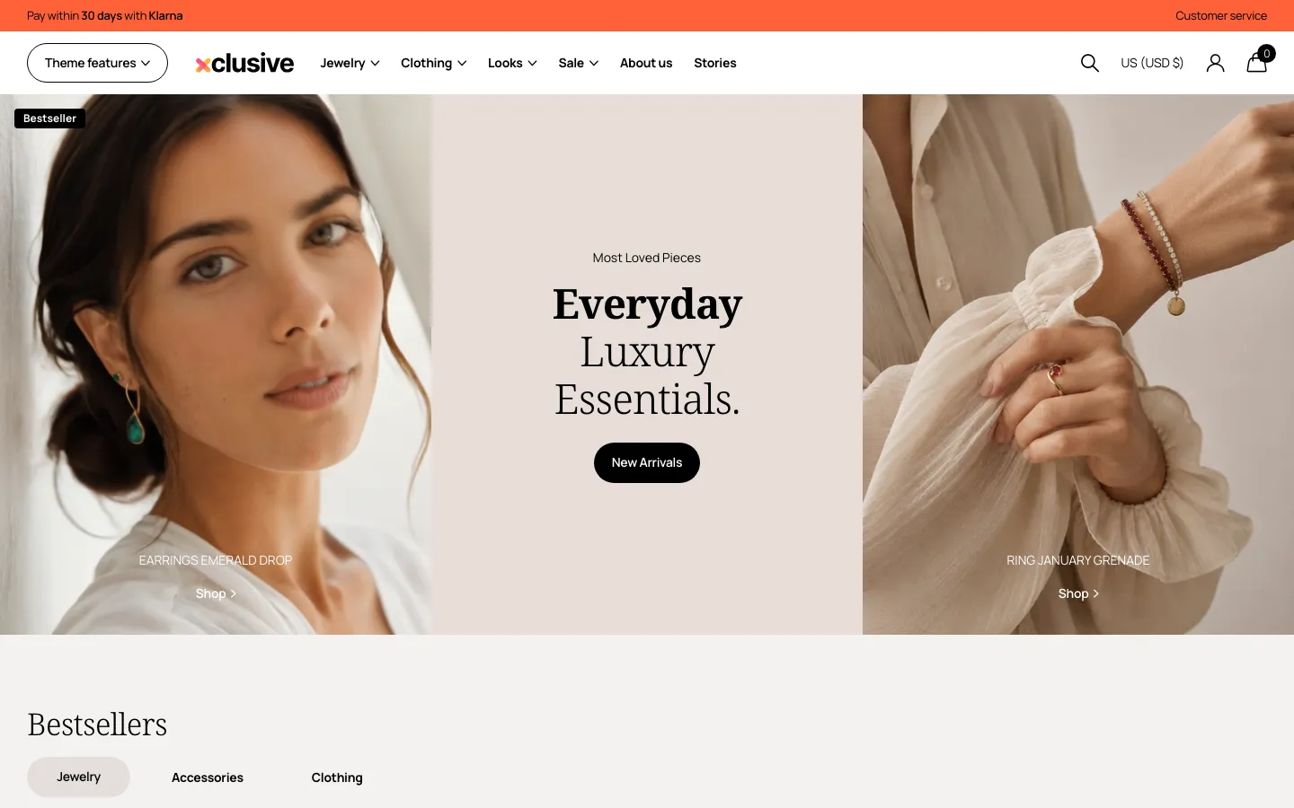 Navi+ Mega Menu inserted below the header on the Xclusive Shopify theme Navi+ Mega Menu inserted below the header on the Xclusive Shopify theme