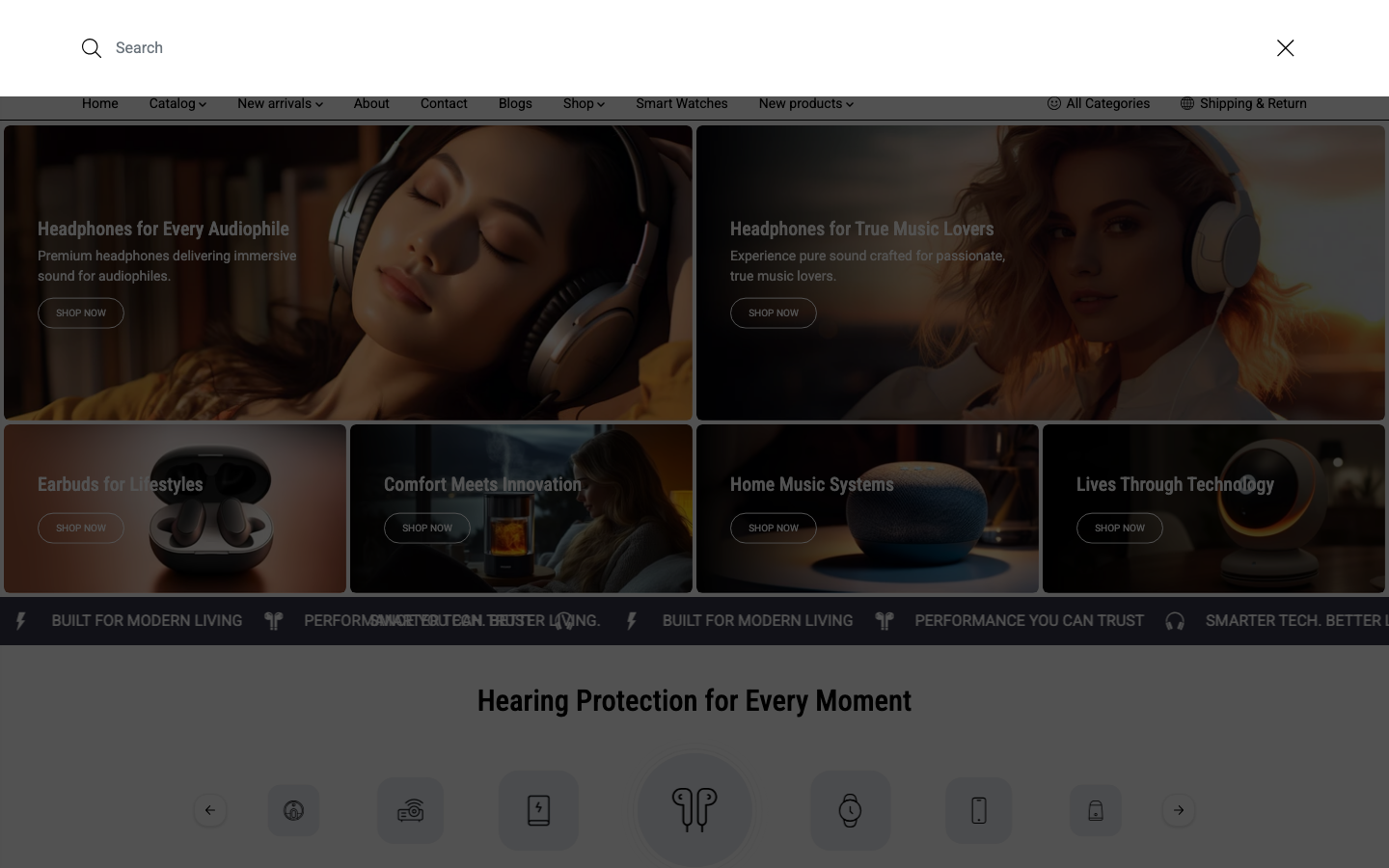 Search → panel opened — Navi+ on the Yuva Shopify theme Search → panel opened — Navi+ on the Yuva Shopify theme