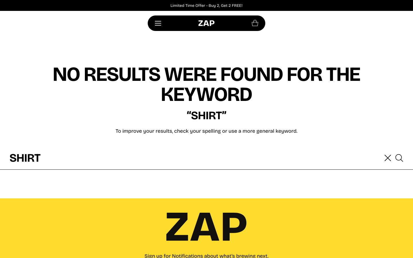 Search → panel opened — Navi+ on the Zap Shopify theme Search → panel opened — Navi+ on the Zap Shopify theme