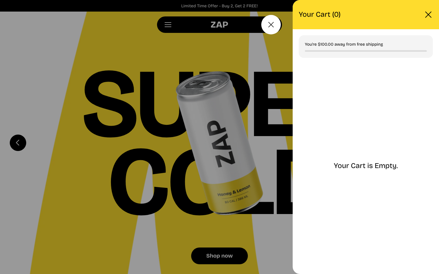 Cart → panel opened — Navi+ on the Zap Shopify theme Cart → panel opened — Navi+ on the Zap Shopify theme