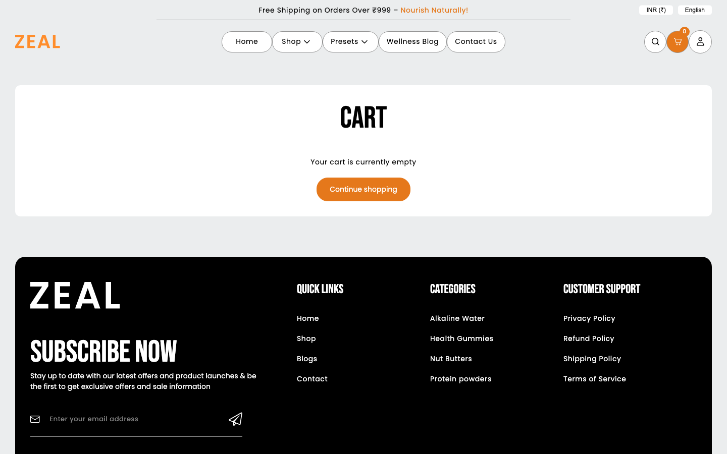 Cart → panel opened — Navi+ on the Zeal Shopify theme Cart → panel opened — Navi+ on the Zeal Shopify theme