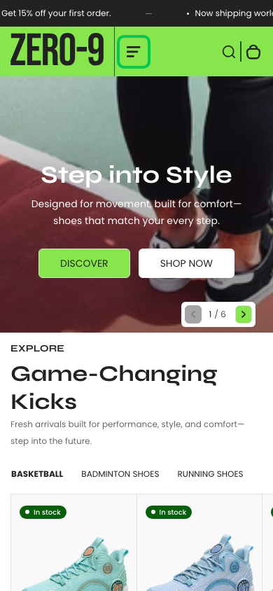 Hamburger → panel opened — Navi+ on the Zero Shopify theme Hamburger → panel opened — Navi+ on the Zero Shopify theme