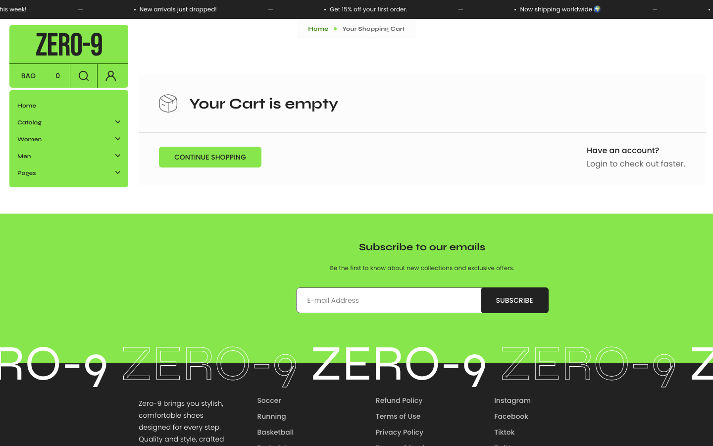 Cart → panel opened — Navi+ on the Zero Shopify theme Cart → panel opened — Navi+ on the Zero Shopify theme
