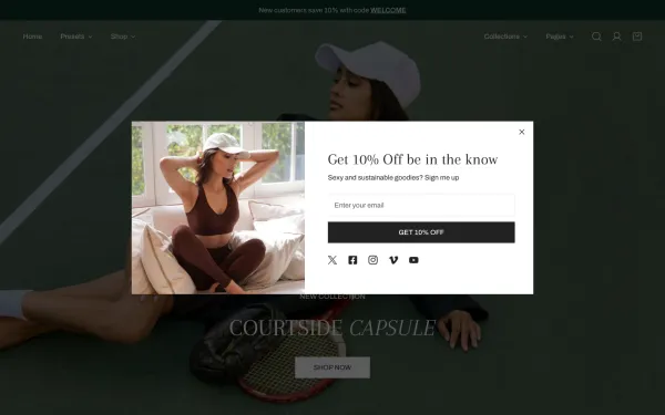 Full-page desktop screenshot of Shopify Zest theme demo store